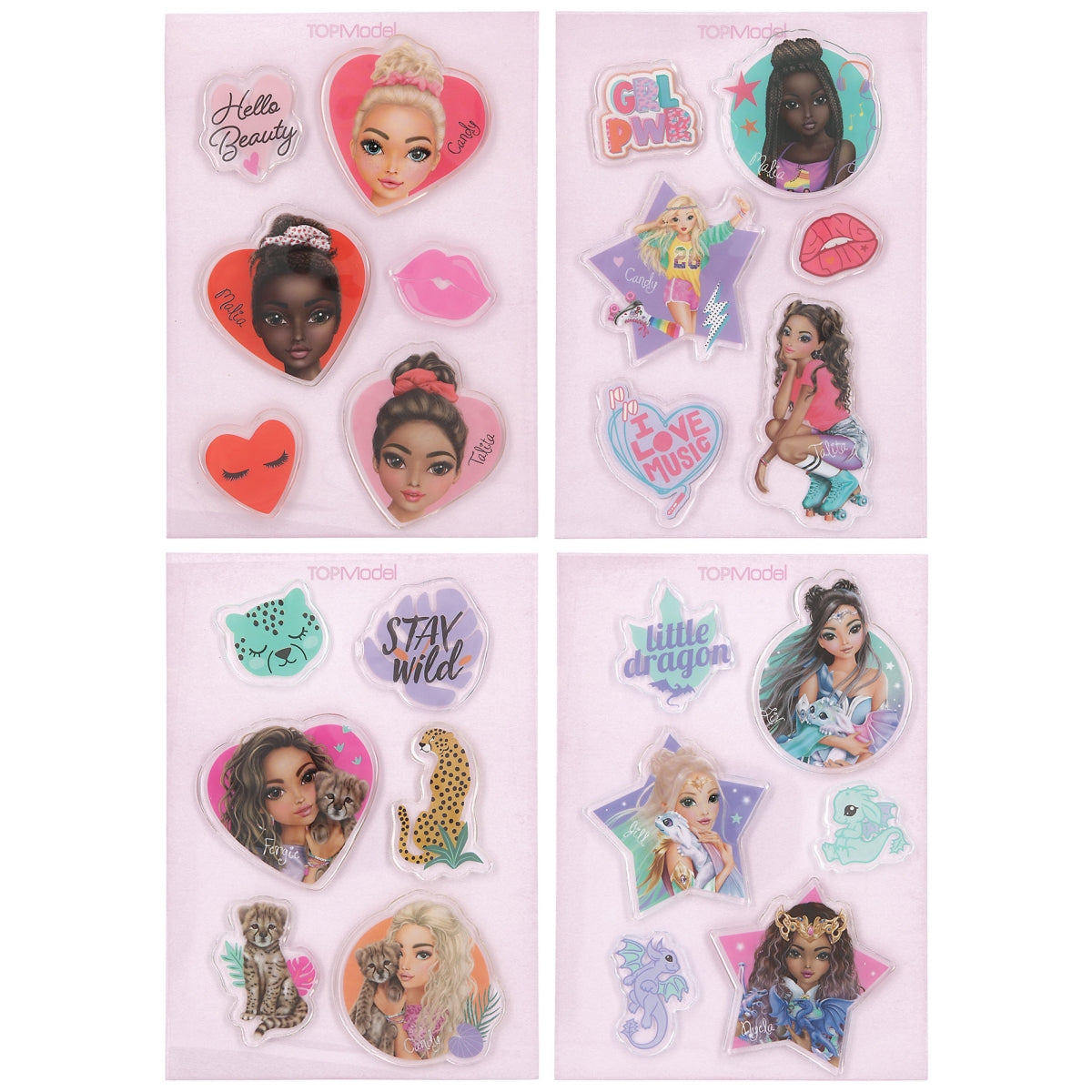 TOPModel Glibbies 6 large stickers - 1 pc