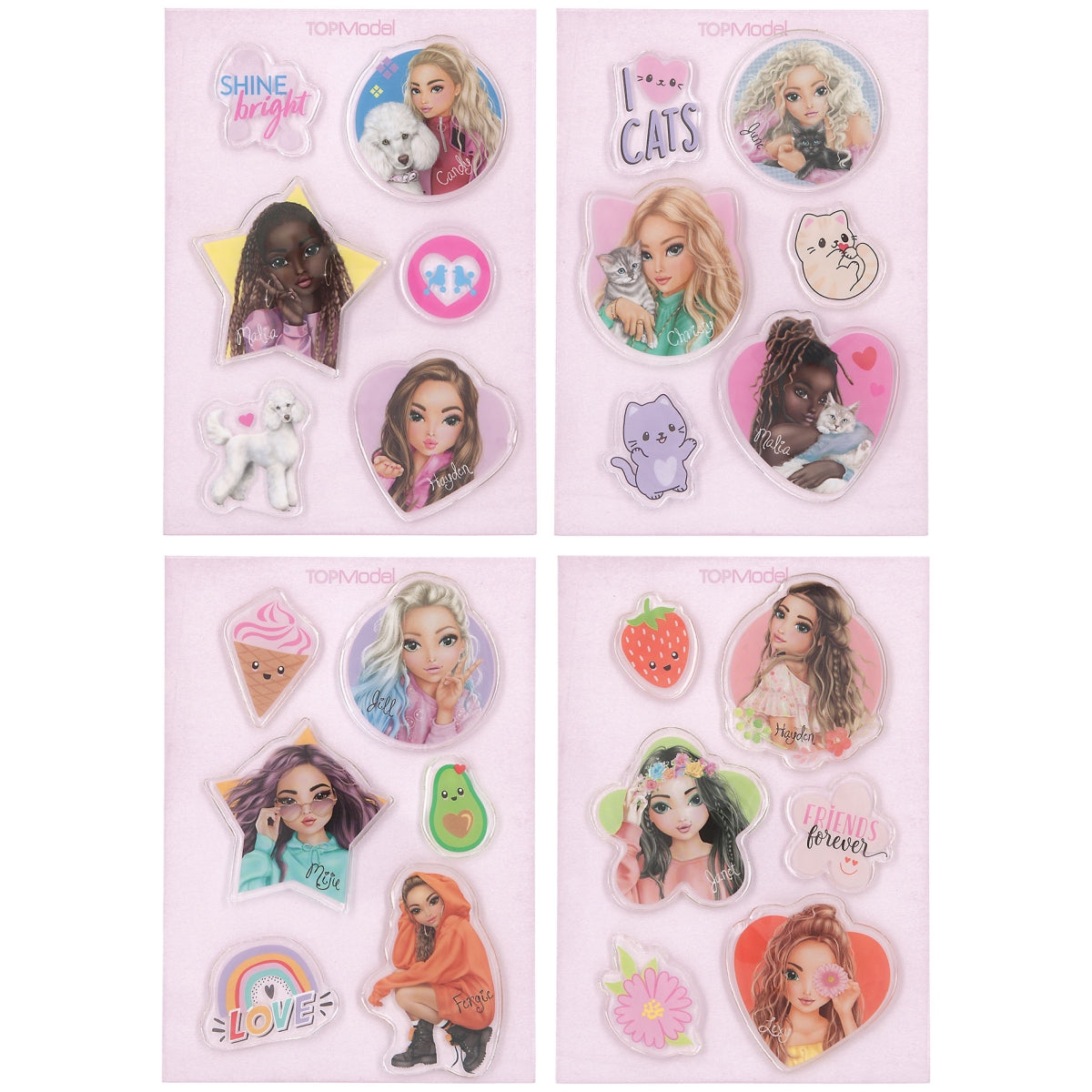 TOPModel Glibbies 6 large stickers - 1 pc