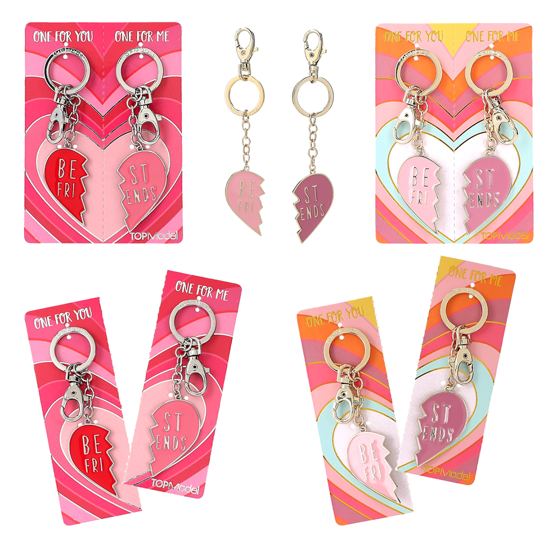 TOPModel Keyring Set Heart BFF