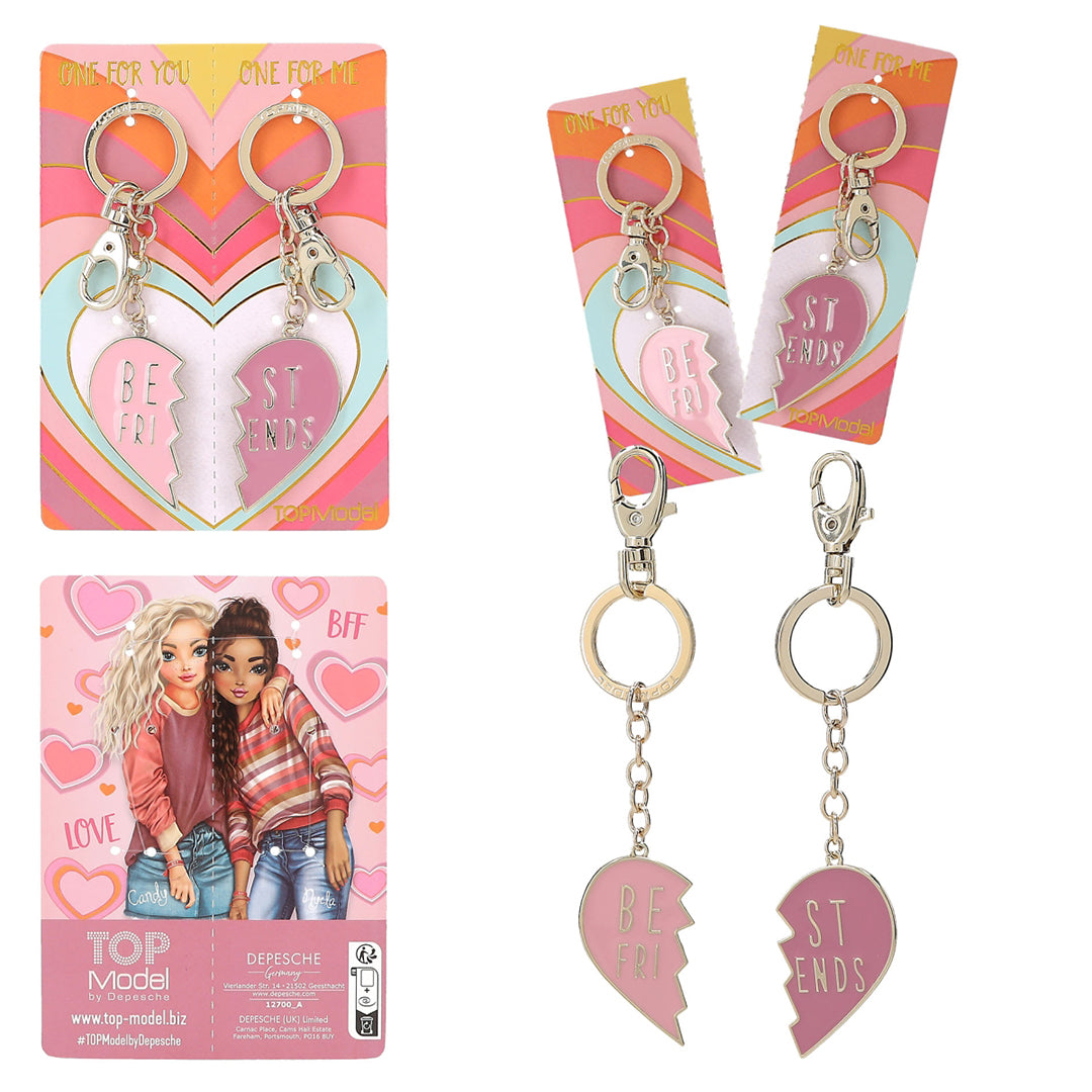 TOPModel Keyring Set Heart BFF