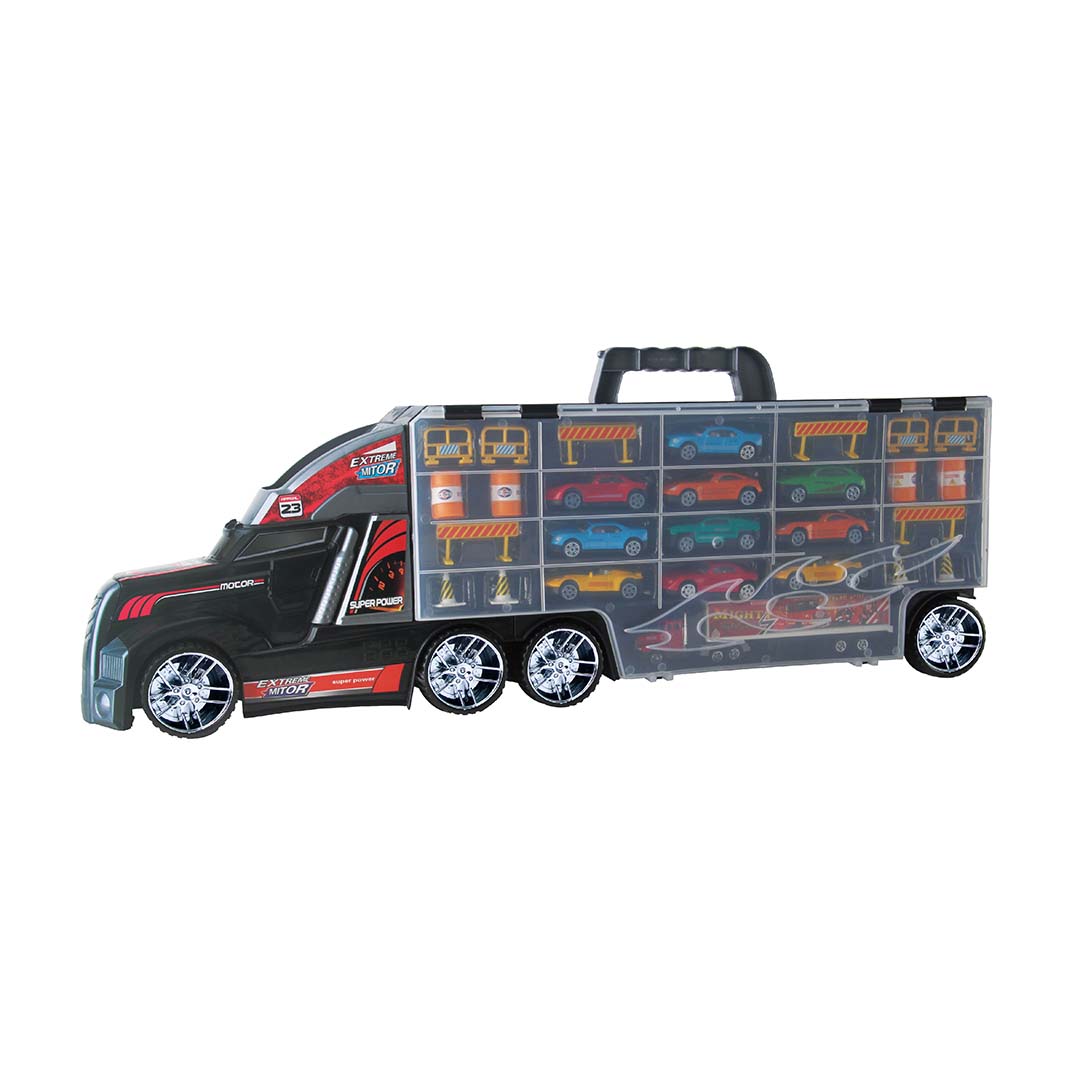 Transporter Carry Case + 11 Cars and Accessories