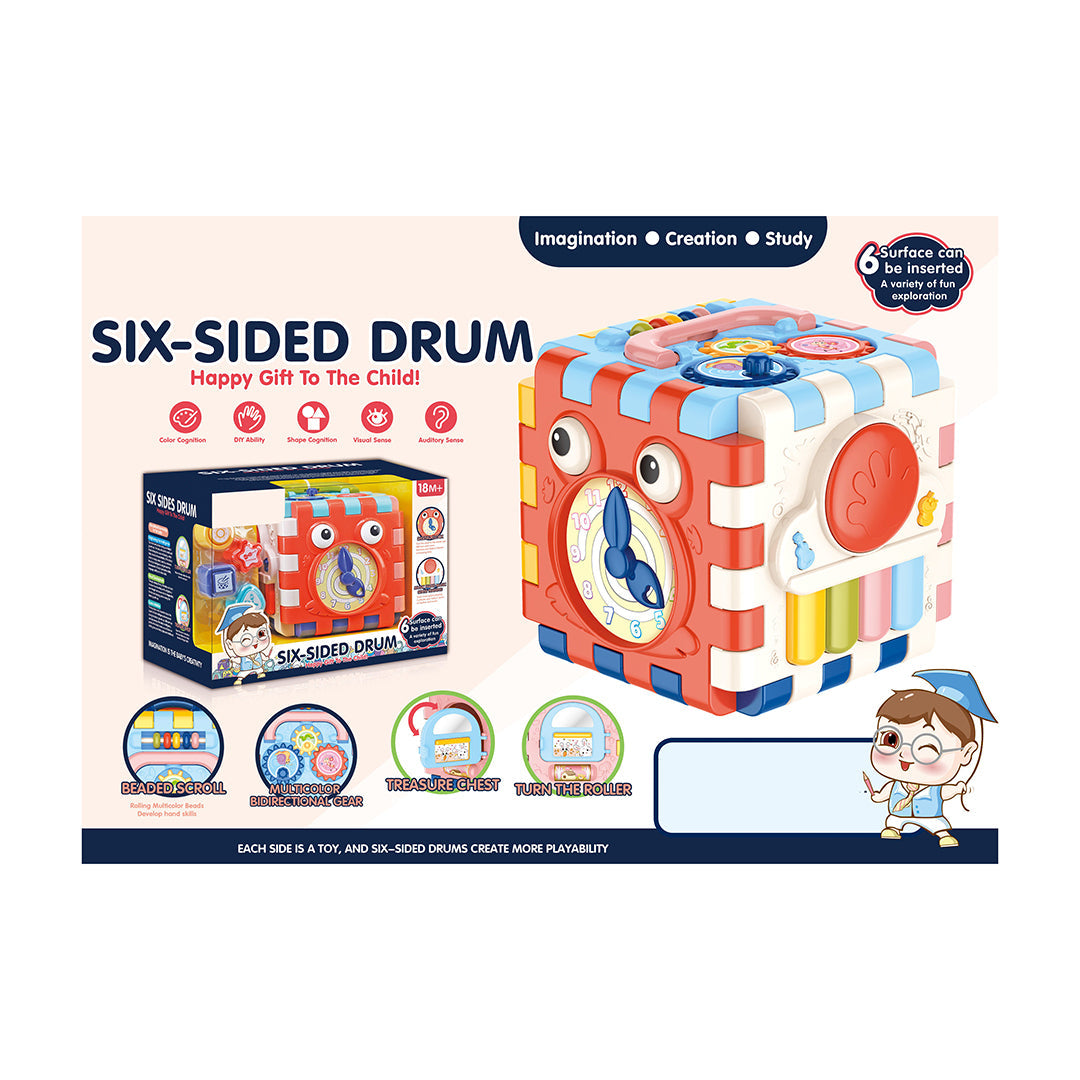 Play & Learn Infant 6 Side Drum Toy With Light & Music