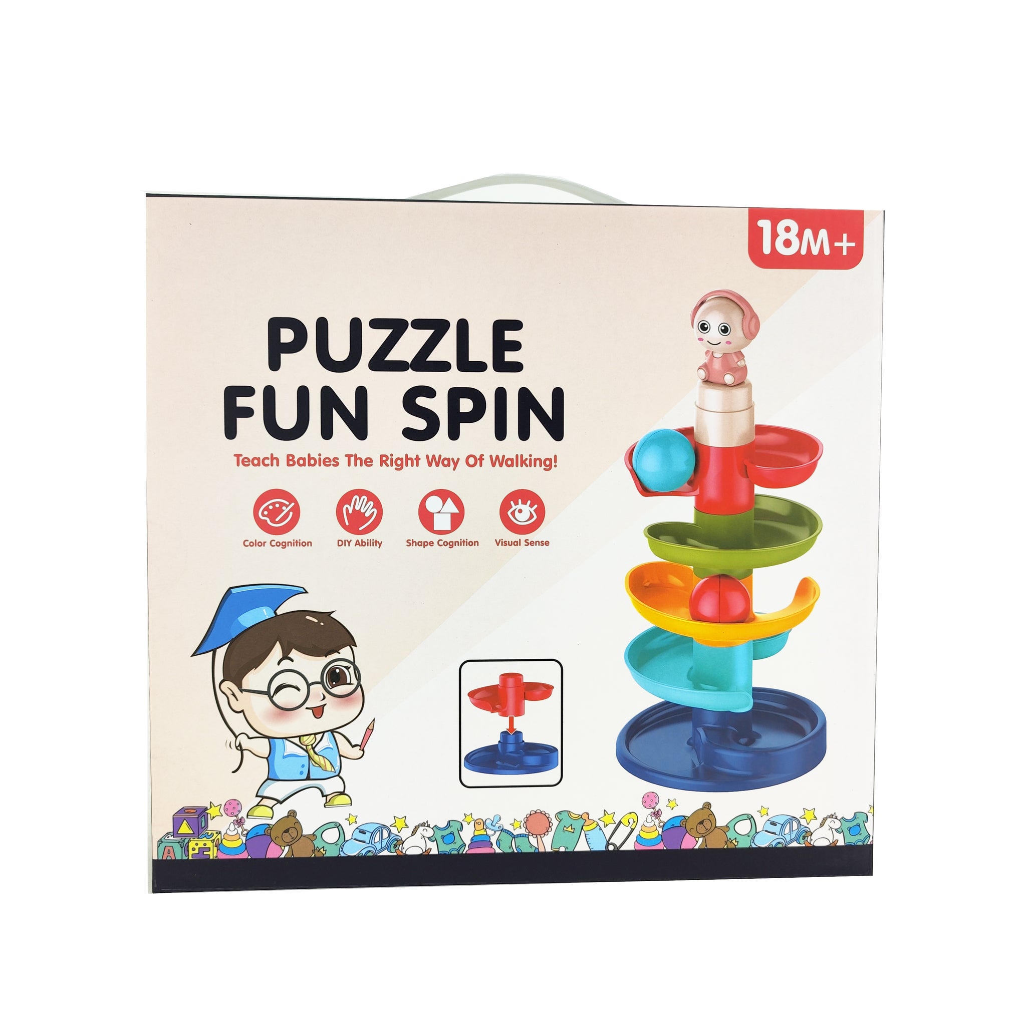 Play & Learn infant spin toy with Light & Music