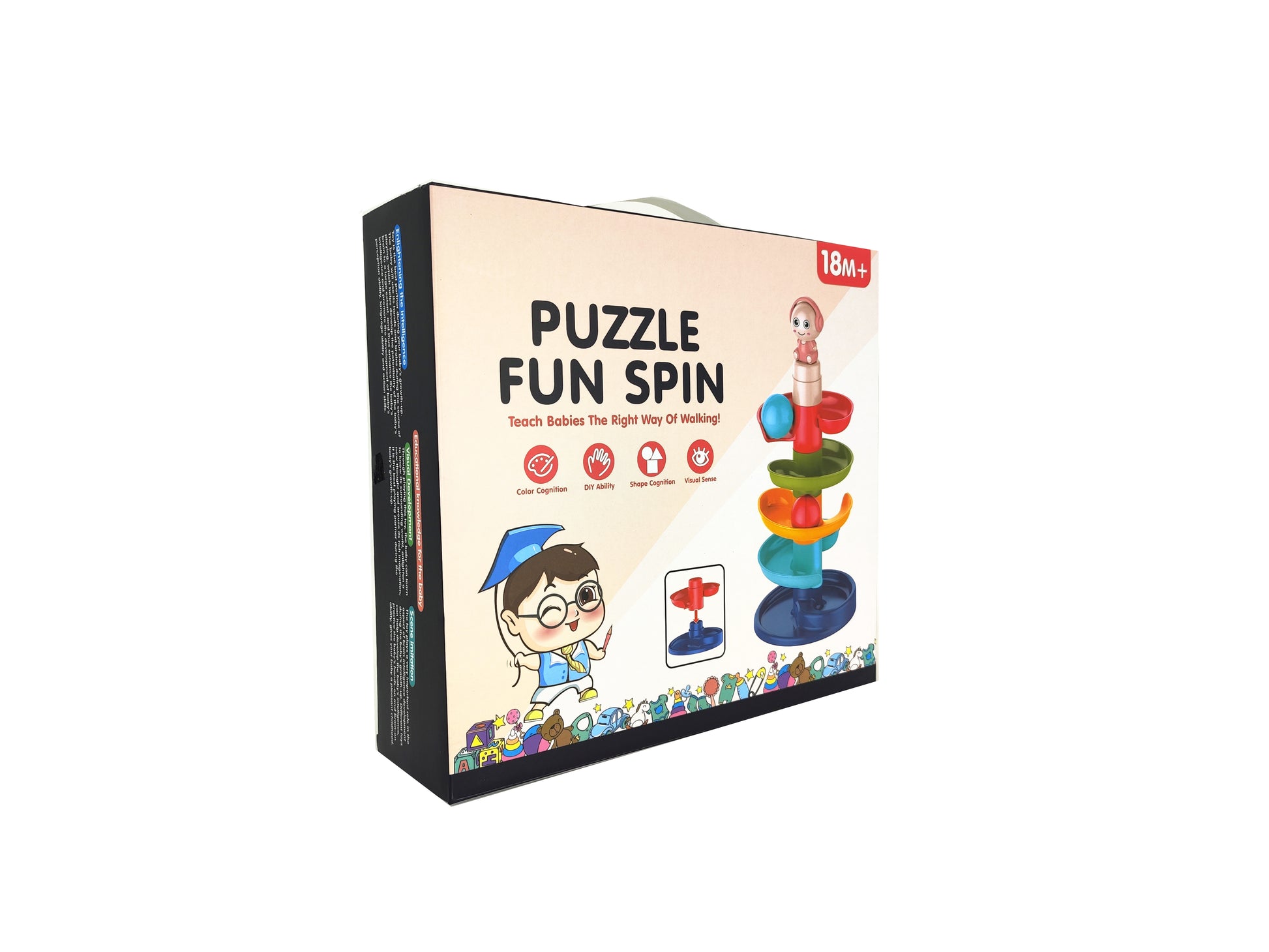 Play & Learn infant spin toy with Light & Music