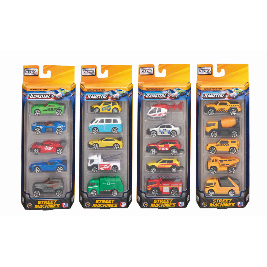 Teamsterz Street Machines 3inch Die Cast 5pk