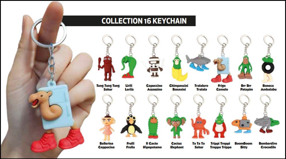 Brainrot Key Racks Universal Brainrot 3D Keychain