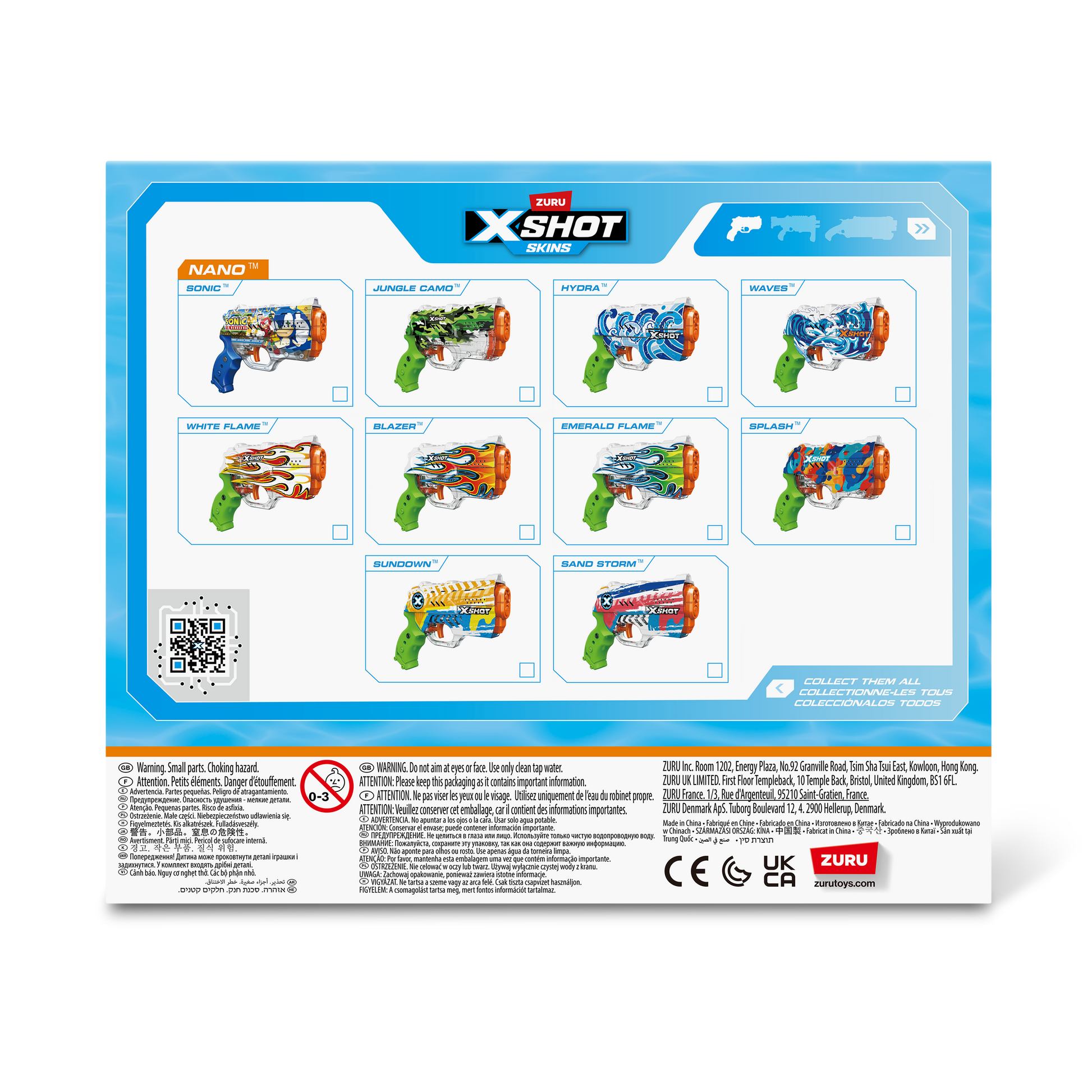 X-Shot Water Nano Fast-Fill Skins Sonic