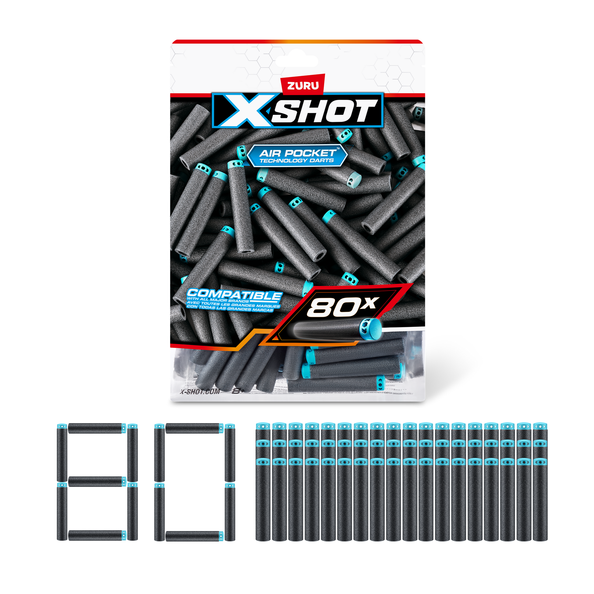X-Shot Excel Refill Darts 80pcs