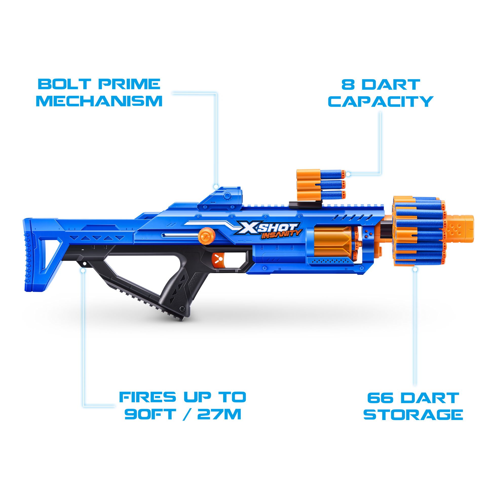 X-Shot Insanity Berzerko 8 Shot 2 pack (96 Darts)