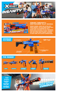 X-Shot Isanity Motorised Clip Blaster