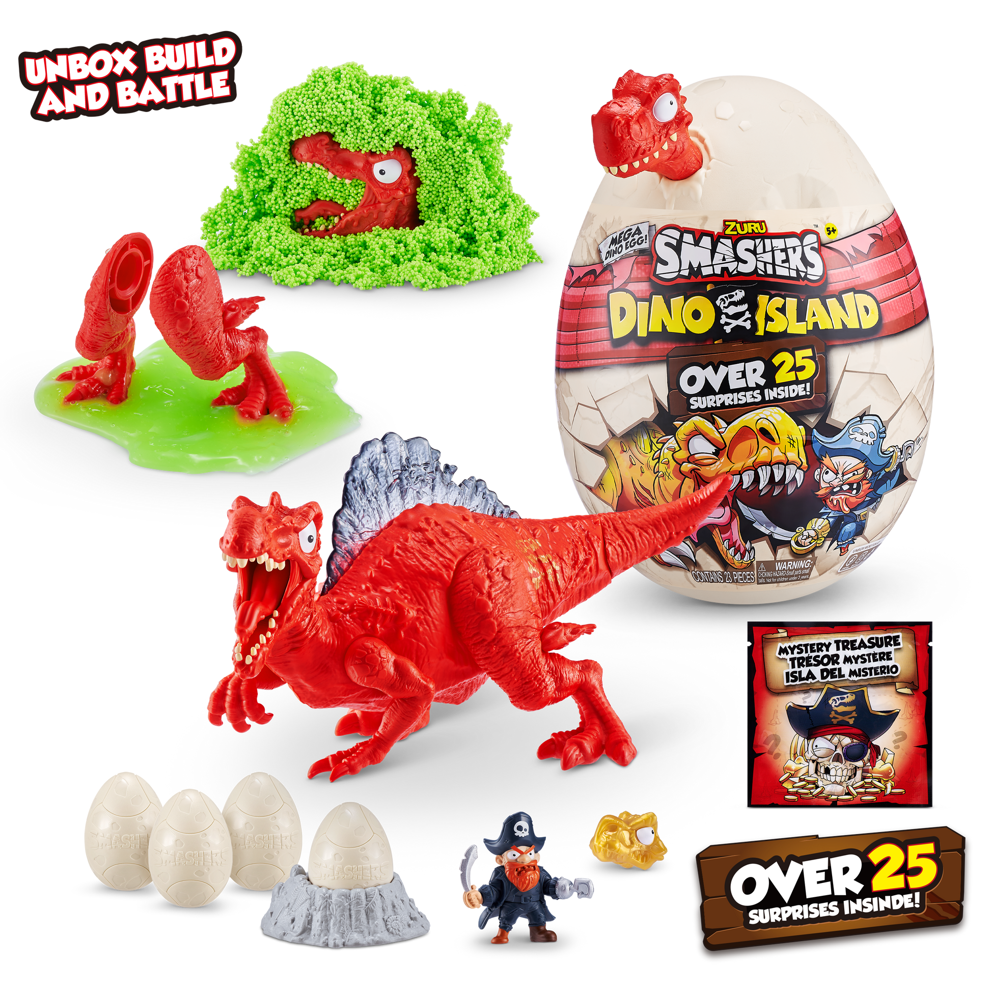 Smasher Mega Dino Combo  (Dino Island + Jurassic Light Up Dino Egg)