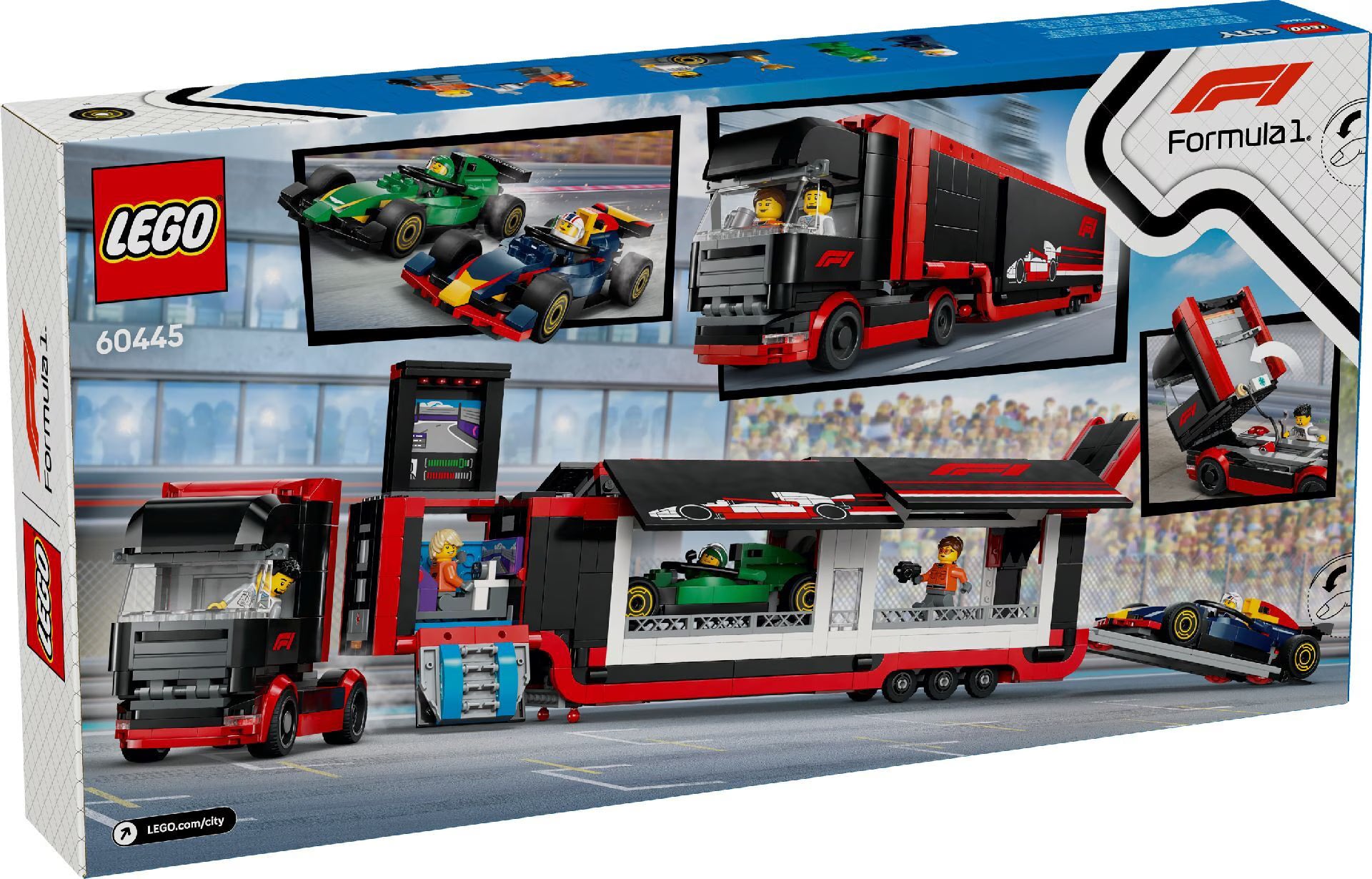 LEGO® F1® Truck with RB20 & AMR24 F1® Cars